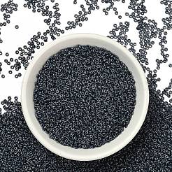 トーホー 8/0 デミラウンドビーズ  日本製シードビーズ  （612)マットカラーガンメタル  3x1.15mm  穴：1.2mm  約744個/10g&nbsp;X-SEED-DR08-0612