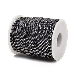 ナイロン編組コード  ミランコード／メタリック糸を撚り合わせたもの  マリンブルー  3mm  約21.87ヤード（20m）/ロール&nbsp;NWIR-C004-03D