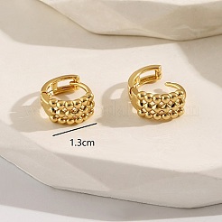 女性のための真鍮菱形フープ イヤリング  18KGP本金メッキ  13mm&nbsp;MM4241