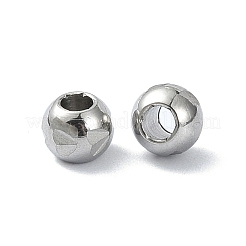 変色しない316ステンレススチールビーズ  ラウンド  ステンレス鋼色  5x4mm  穴：2mm&nbsp;STAS-H191-08P