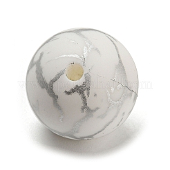 シリコンビーズ  ラウンド  ホワイト  15mm  穴：2mm&nbsp;SIL-E009-02C