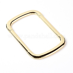 長方形亜鉛合金トートバッグハンドル  バッグ交換用アクセサリー  ライトゴールド  9.5x6.1x0.4cm  内径：8x4.85のCM&nbsp;FIND-WH0072-76