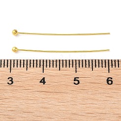 真鍮のボールヘッドピン  カドミウムフリー＆鉛フリー  ゴールドカラー  30x0.5mm  ヘッド：1.5mm  24ゲージ&nbsp;X-RP0.5X30MM-G-01