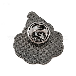 クリスマステーマの亜鉛合金エナメルピン バックパック 服用ブローチ  サンタクロース  28x25.5mm&nbsp;JEWB-R003-02EB-09