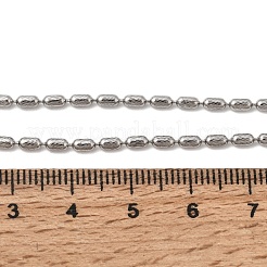 真鍮製の柱リンクチェーンネックレスの製作  DIYパールジュエリー作り  プラチナ  10.24インチ（26cm）&nbsp;AJEW-B189-02P
