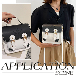 DIY PU レザー女性用サッチェルバッグキット  マグネットクロージャー付き  ホワイト&nbsp;DIY-WH0430-515B