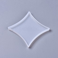 シリコンモールド  レジン型  UVレジン用  エポキシ樹脂ジュエリー作り  菱形  ホワイト  124x124x7mm  対角長さ：124mm  辺の長さ：90mm&nbsp;DIY-F041-16D
