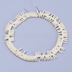 天然石瑪瑙ビーズ連売り  トップドリルビーズ  長方形  11x3x2mm  穴：1.2mm  約196個/連  13.39インチ（34cm）&nbsp;G-G806-01