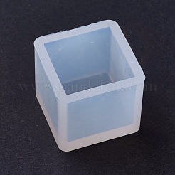シリコンモールド  レジン型  UVレジン用  エポキシ樹脂ジュエリー作り  キューブ  ホワイト  25x25x23mm  インナー：20x20mm&nbsp;DIY-L005-02-20mm