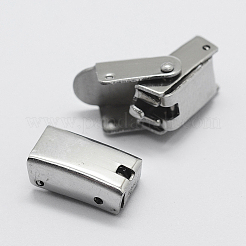 変色しにくい201ステンレススチール製時計バンド留め金  長方形  ステンレス鋼色  26x9.5x7mm&nbsp;LS-STAS-K173-01A