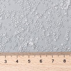 MIYUKIラウンドロカイユビーズ  日本製シードビーズ  （rr131)透明クリスタル  15/0  1.5mm  穴：0.7mm  約5555PCS /ボトル  10 G /ボトル&nbsp;SEED-JP0010-RR0131