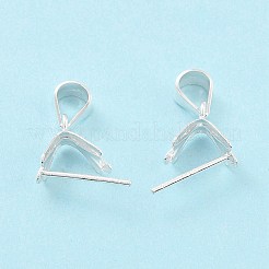 925スターリングシルバーアイスピック・ピン・ベイル  銀  10x6x4mm  内径：5x5mm  ピン：0.7mm&nbsp;STER-Z001-018S