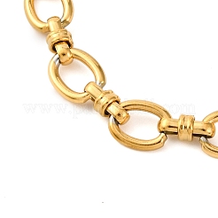 イオンプレーティング(IP) 304 ステンレススチール メッシュチェーンブレスレット 女性用  18KGP本金メッキ  内径：1-7/8インチ（4.8cm）&nbsp;X-BJEW-S003-02G