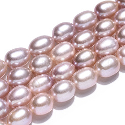 天然養殖淡水パールビーズ連売り  ライス  アザミ  7~10x5.5~7mm  穴：0.6mm  42~48個/連  14.57~14.96インチ（37~38cm）&nbsp;PEAR-N012-06W