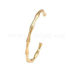 304ステンレススチール製竹製ジョイントカフバングル（女性用）  ゴールドカラー  1/4インチ（0.48cm）  内径：2-1/2インチ（6.2cm）&nbsp;LS-BJEW-G759-09G