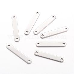 変色しにくい304ステンレススチールリンクコネクター  オーバル  ステンレス鋼色  40x7x1.5mm  穴：3mm&nbsp;STAS-G076-17P