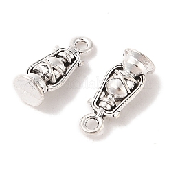灯油ランプチベットスタイル合金チャーム  アンティークシルバー  16x8x7mm  穴：2mm&nbsp;PALLOY-P077-01
