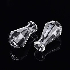ガラスボトル  ビーズの容器  コーン  透明  3~3.1x1.6~1.65cm  穴：5.5~6mm&nbsp;AJEW-N002-03