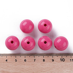 不透明なアクリルビーズ  ラウンド  カメリア  16x15mm  穴：2.8mm&nbsp;X-MACR-S370-C16mm-A13