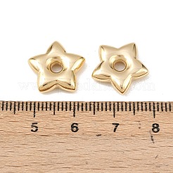 304ステンレススチールビーズ  スター  24KGP本金メッキ  14x15x4mm  穴：2.8mm&nbsp;STAS-A129-01G