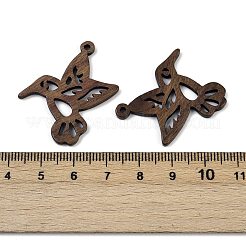 ウォールナットウッドペンダント  鳥  ココナッツブラウン  30.5x30x2.5mm  穴：1.8mm&nbsp;WOOD-A025-06