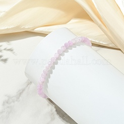 天然クンツァイトを使用した女性用ストレッチビーズブレスレット  ラウンド  ビーズ：4mm  内径：2.24インチ（5.7cm）&nbsp;BJEW-JB13999