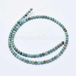 天然アクアテラジャスパービーズ連売り  印象ジャスパー  染め  ラウンド  4mm  穴：1mm  約100個/連  15.7インチ（40cm）&nbsp;LS-G-E444-14A-4mm