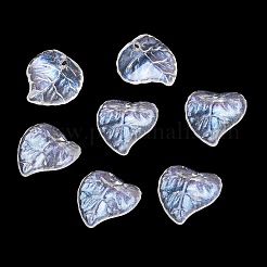 透明アクリルとグリッターペンダント  葉  カラフル  16x15.5x3.5mm  穴：1.4mm  約1467個/500g&nbsp;OACR-C016-21