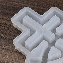 DIY シリコンホルダー型  レジン型  粘土工芸の金型ツール  ホワイト  クロス  110x86x9.5mm&nbsp;SIMO-Z001-02D