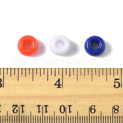 600 個 3 色不透明プラスチックビーズ  バレル  ミックスカラー  9x6mm  穴：3.8mm  200個/カラー&nbsp;KY-FS0001-39