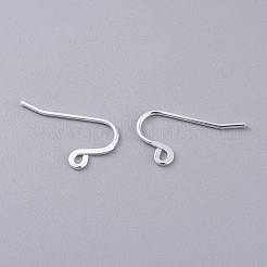 304ステンレススチールフレンチピアスフック  フラットピアスフック  耳ワイヤー  銀  12x22x1mm  穴：1.5x1mm  18ゲージ  ピン：1mm&nbsp;STAS-K210-24S