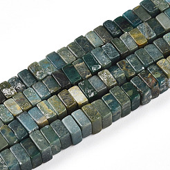 天然寿山翡翠ビーズ連売り  正方形  2~2.5x4~4.5x4~4.5mm  穴：0.8mm  約146~150個/連  14.76~15.16''（37.5~38.5センチメートル）&nbsp;G-T140-55