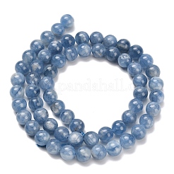 天然石カヤナイトビーズ連売り  ラウンド  グレードA  6~6.5mm  穴：0.7mm  約60~61個/連  15.08~15.35インチ（38.3~39cm）&nbsp;G-C259-B01-6mm-01