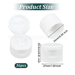 プラスチック製フリップボトルキャップ  コラム  ホワイト  27x20.5mm&nbsp;FIND-WH0152-706A