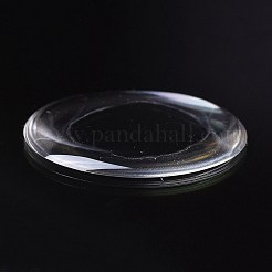 プラスチック クリア カボション エポキシ ステッカー  ラウンド  透明  25.4x1.9mm&nbsp;X-AJEW-J031-01