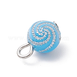 電気メッキアクリルチャーム  ラウンド  ミックスカラー  12.5x8mm  穴：2.5mm&nbsp;PALLOY-JF04589