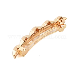 合金髪留め  女性の女の子のために  ライトゴールド  スター  17x75x15mm&nbsp;OHAR-H010-01D-KCG