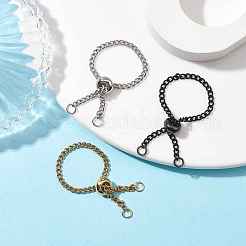 304ステンレススチールチェーンリング部品  ミックスカラー  内径：27mm  3個/セット&nbsp;RJEW-JR00666