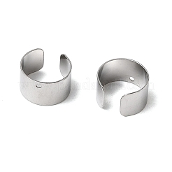 304ステンレススチール製イヤーカフ金具  C字型  ステンレス鋼色  9.5x6mm  穴：0.8mm&nbsp;STAS-G379-01P
