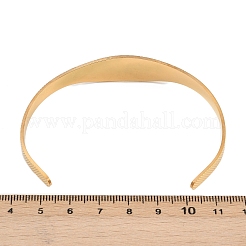 セントベネディクト宗教304ステンレススチール製カフバングル（女性用）  ゴールドカラー  1/2インチ（1.4cm）  内径：61.5x49&nbsp;LS-BJEW-S181-01G