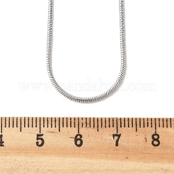 変色しない304ステンレススチールのスネークチェーンネックレス  カニカン付き  ステンレス鋼色  19.68インチ（50cm）&nbsp;NJEW-L160-010P