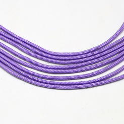 ポリエステル&スパンデックスコードロープ  16プライ  ソリッドカラー  靴紐を作るための  紫色のメディア  2mm  約109.36ヤード（100m）/バンドル&nbsp;RCP-R007-352