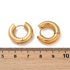 202ステンレススチール研磨フープピアス  316サージカルステンレスピン  イオンプレーティング（ip）  ゴールドカラー  20x5mm  ピン：1mm&nbsp;EJEW-M106-02G-01