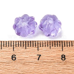 手作りランプワークビーズ  カボチャ  ライラック  9~10x8mm  穴：1.2mm&nbsp;LAMP-U005-01A