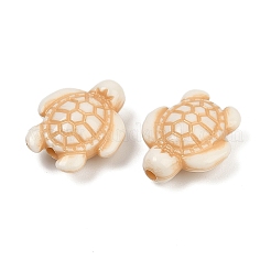 アクリル模造ターコイズビーズ  カメ  桃パフ  17x14x6.5mm  穴：1.8mm  約847個/500g&nbsp;OACR-S047-01