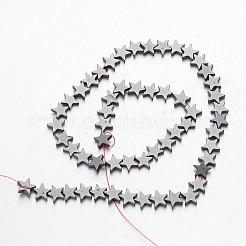 磁気無し合成ヘマタイトビーズ連売り  スター  原色  10x10x2~3mm  穴：1mm  約47個/連  15.5インチ&nbsp;G-F300-24D-09