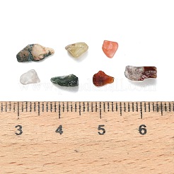 天然の赤と緑のルチルクォーツビーズ  チップ  穴なし/ドリルなし  4.5~7x1.5~6x0.5~3.5mm&nbsp;G-D345-02
