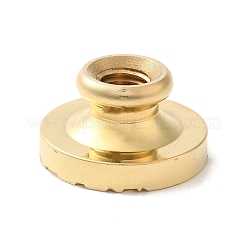 金メッキの丸いワックスシーリング真鍮スタンプヘッド  ワックスシーリングスタンプ用  パンダ  25.5x14mm  穴：7mm&nbsp;LS-STAM-K001-07G-07