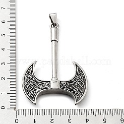 チベット風合金ビッグサイズペンダントトップ  斧  アンティークシルバー  57.5x38.5x7mm  穴：8x4mm&nbsp;TIBE-L012-008AS