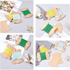 リボンオーガナイザー  麻ひも収納リボンスプール  刺繍レース糸ホルダー  キャメル  10.1x7.7x0.05cm  穴：0.6のCM  40pc  10.2x7.9x0.1cm  穴：0.6のCM  40pc&nbsp;CDIS-PH0001-16